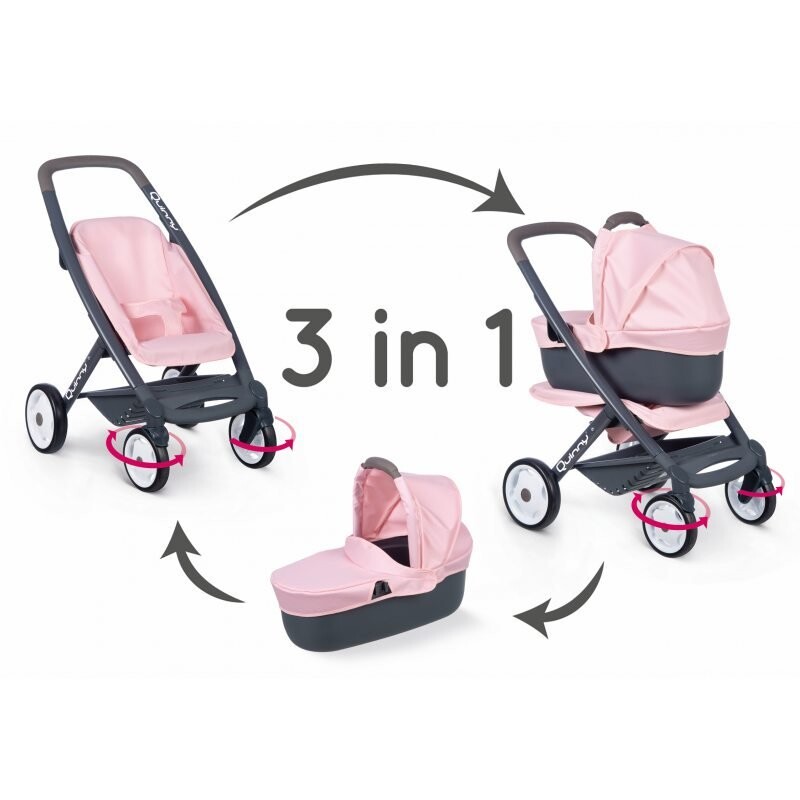 картинка Smoby, Кукольная коляска Maxi Cosi, Quinny 3в1 от магазина Одежда+