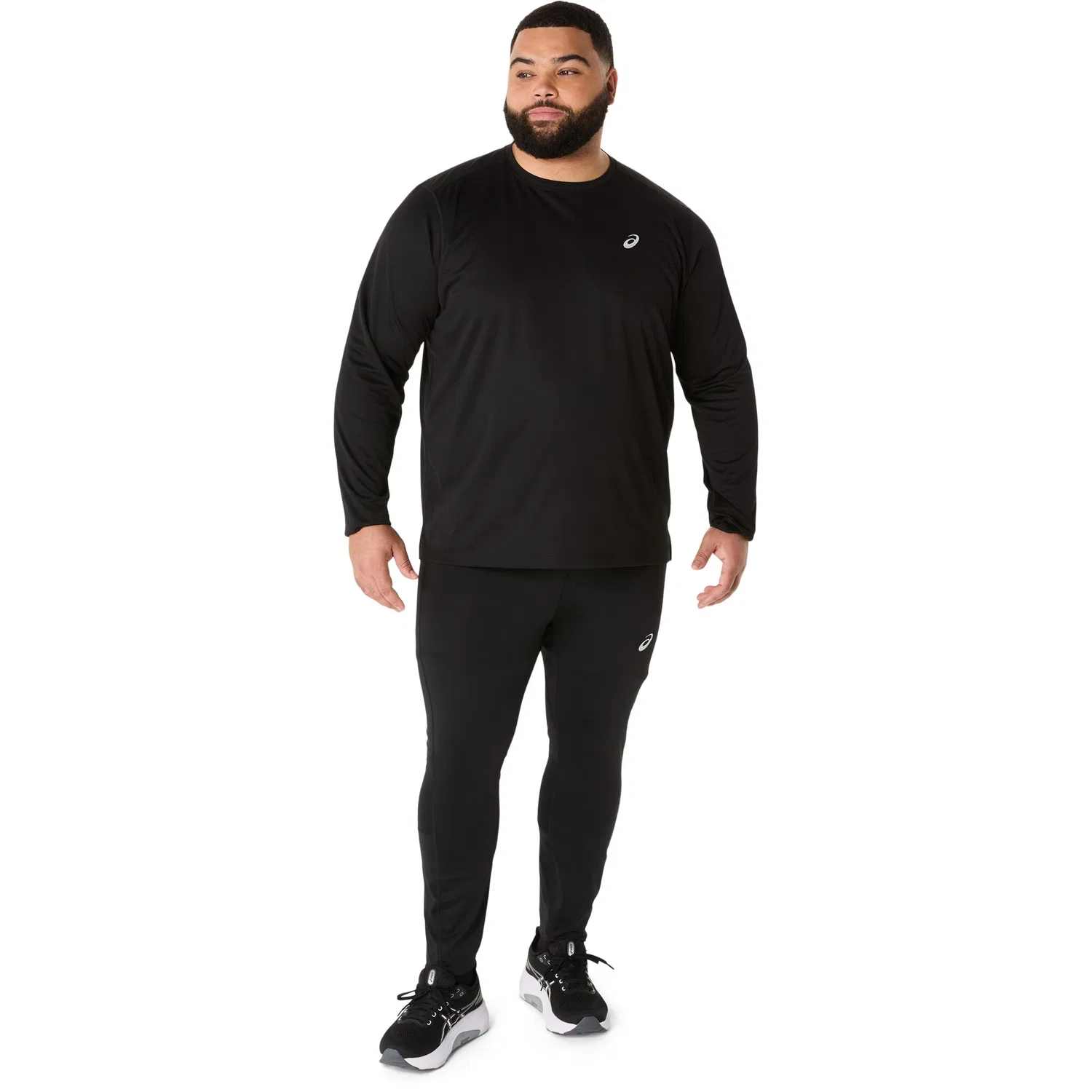 картинка Мужская длинная футболка для бега Asics, Black от магазина Одежда+