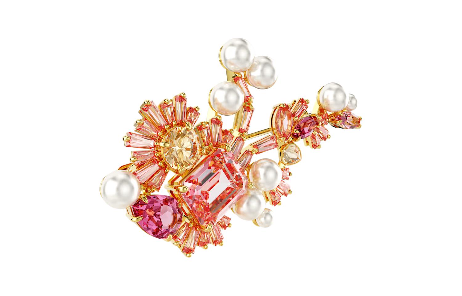 картинка Swarovski Брошь женская розовая от магазина Одежда+