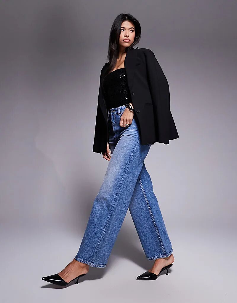 картинка Боди-бандо ASOS DESIGN черного цвета с пайетками от магазина Одежда+