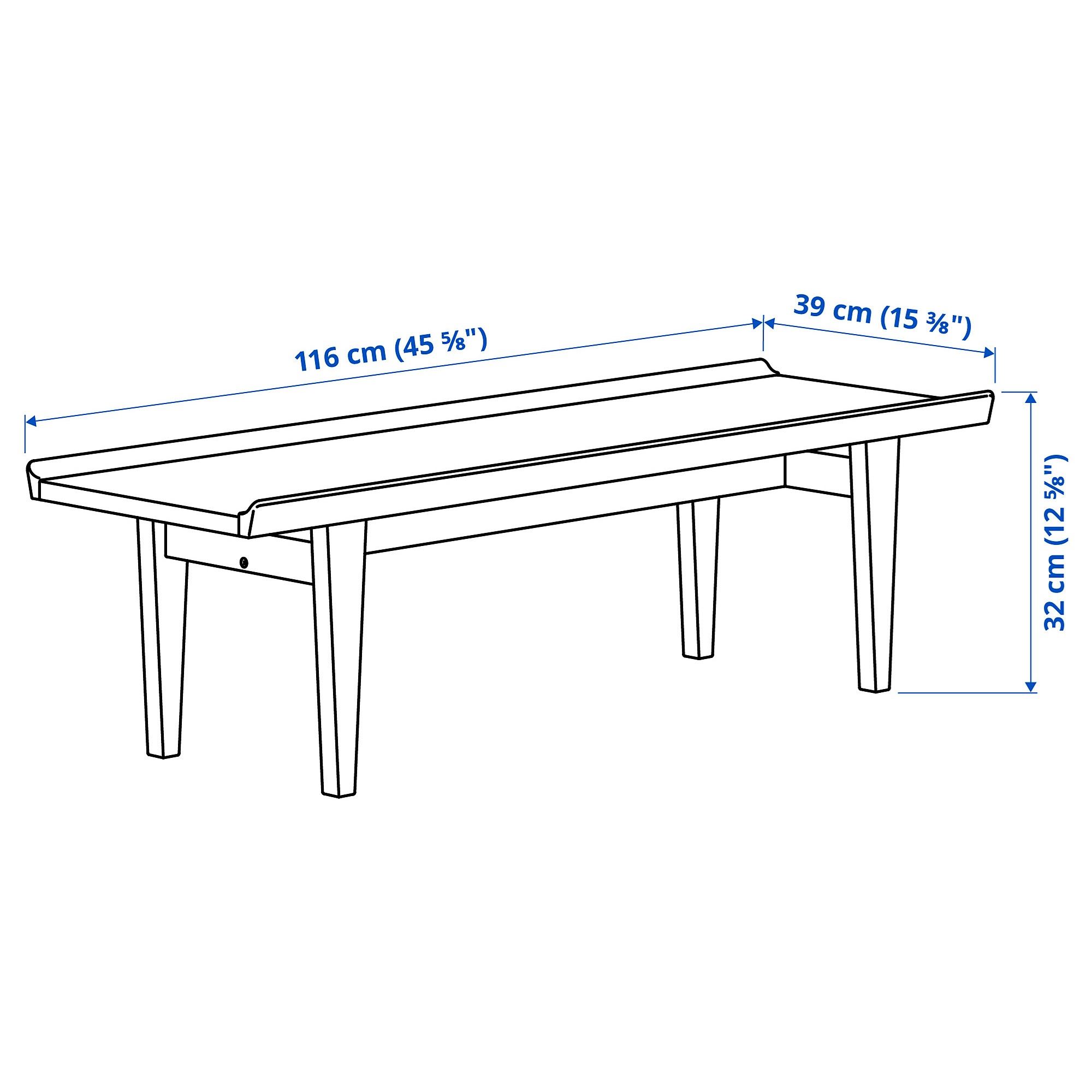 картинка Кофейный столик GUTTANE IKEA, 116x39 см, дуб от магазина Одежда+