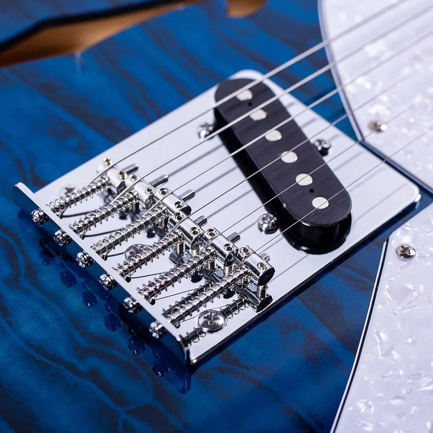 картинка Электрогитара полуакустическая Grote Telecaster, Blue от магазина Одежда+