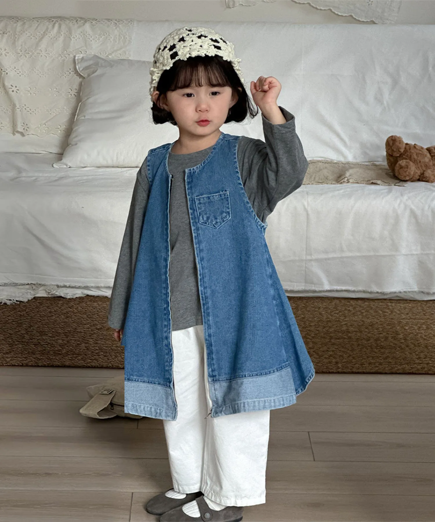 картинка Детское джинсовое платье на молнии Aimoha Kids, Navy от магазина Одежда+