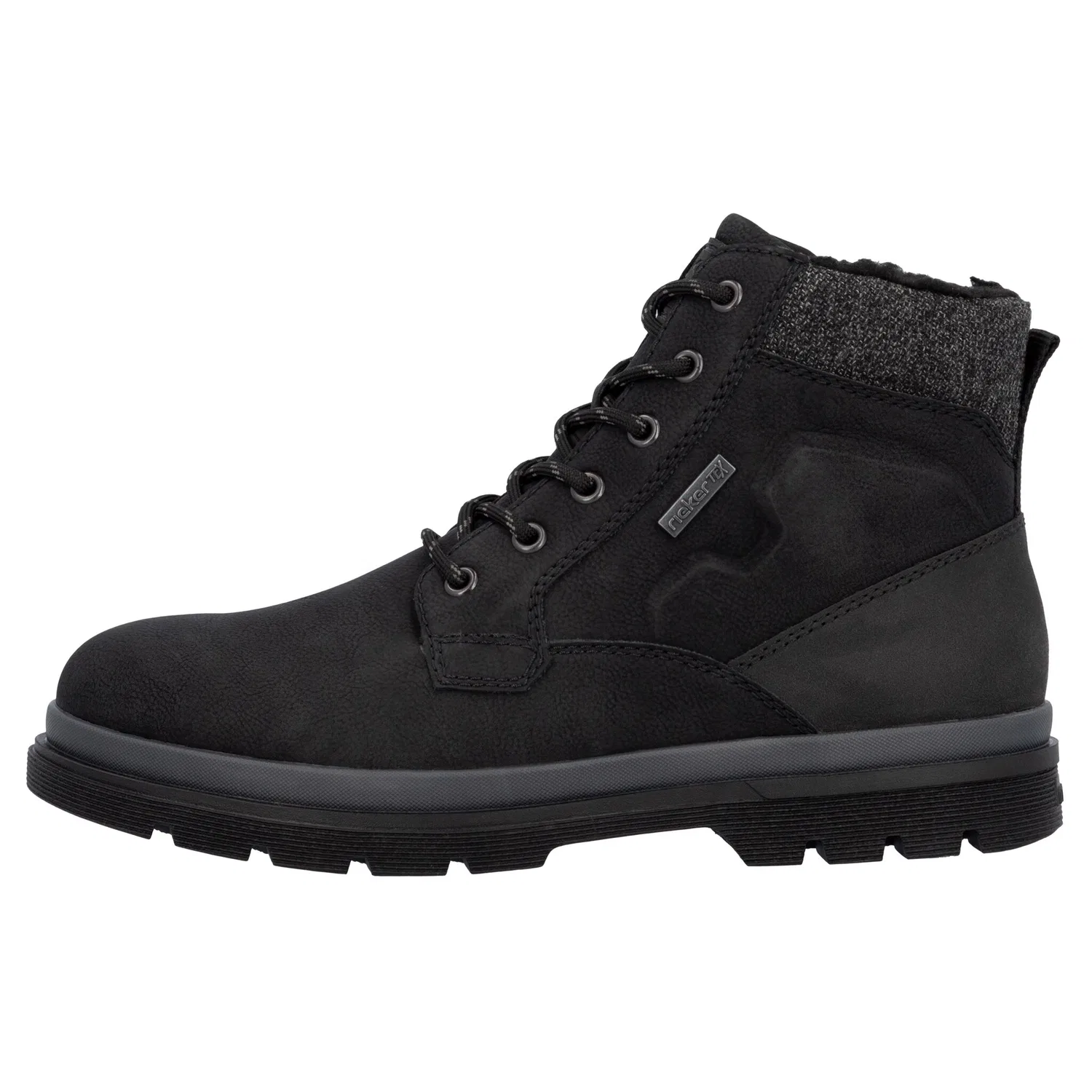 картинка Мужские зимние дутики с мембраной Rieker, Black/Gray от магазина Одежда+