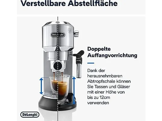 картинка Кофеварка рожковая DeLonghi Dedica Style EC685.M, серебристый от магазина Одежда+