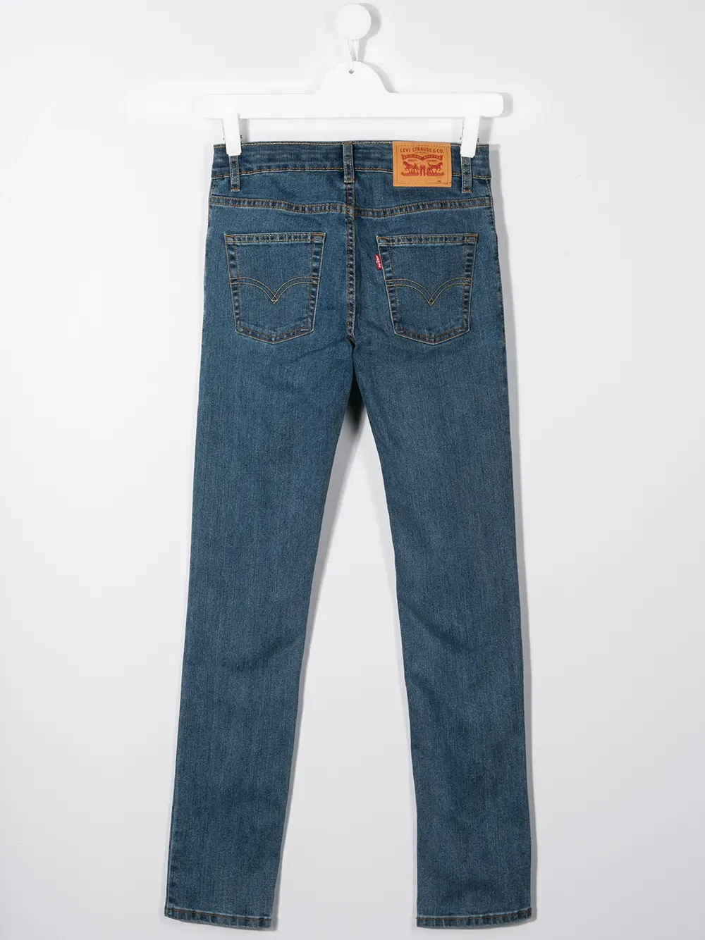 картинка Подростковые выцветшие узкие джинсы Levi'S Kids, синий от магазина Одежда+