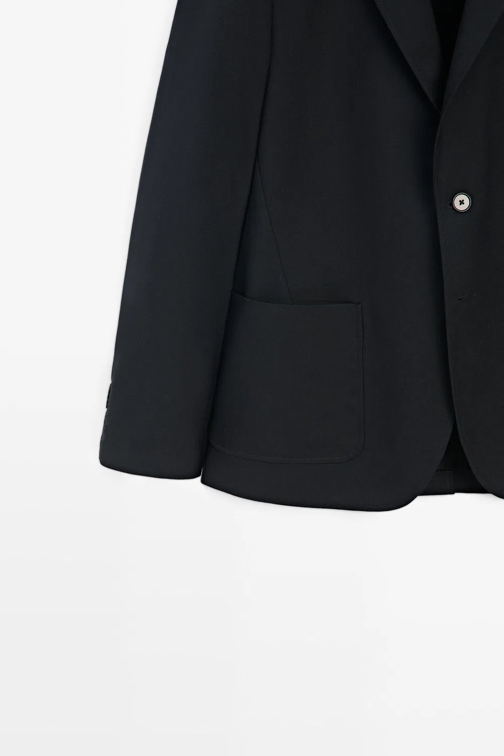картинка Пиджак Massimo Dutti, мужской, текстурированный из холодной шерсти, темно-синий от магазина Одежда+