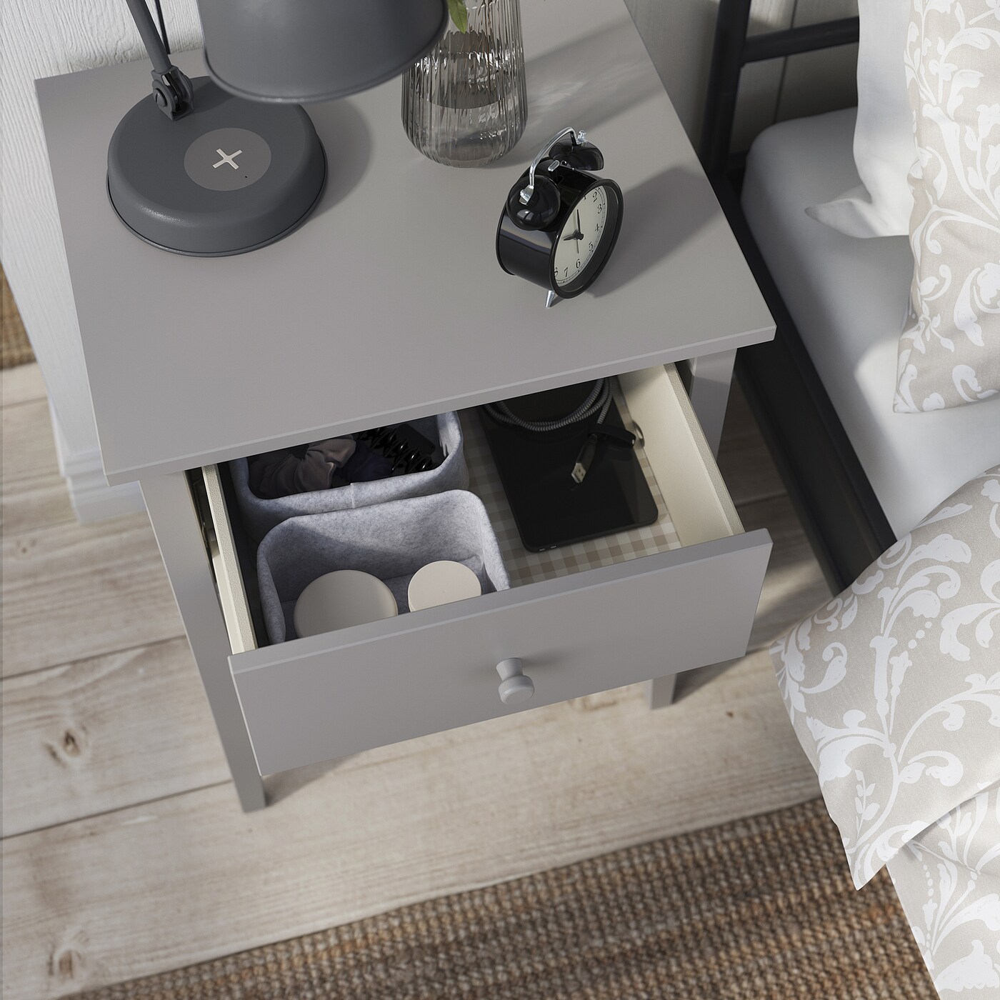 картинка Прикроватная тумба IKEA GULLABERG, 53x43x69 см, серый от магазина Одежда+
