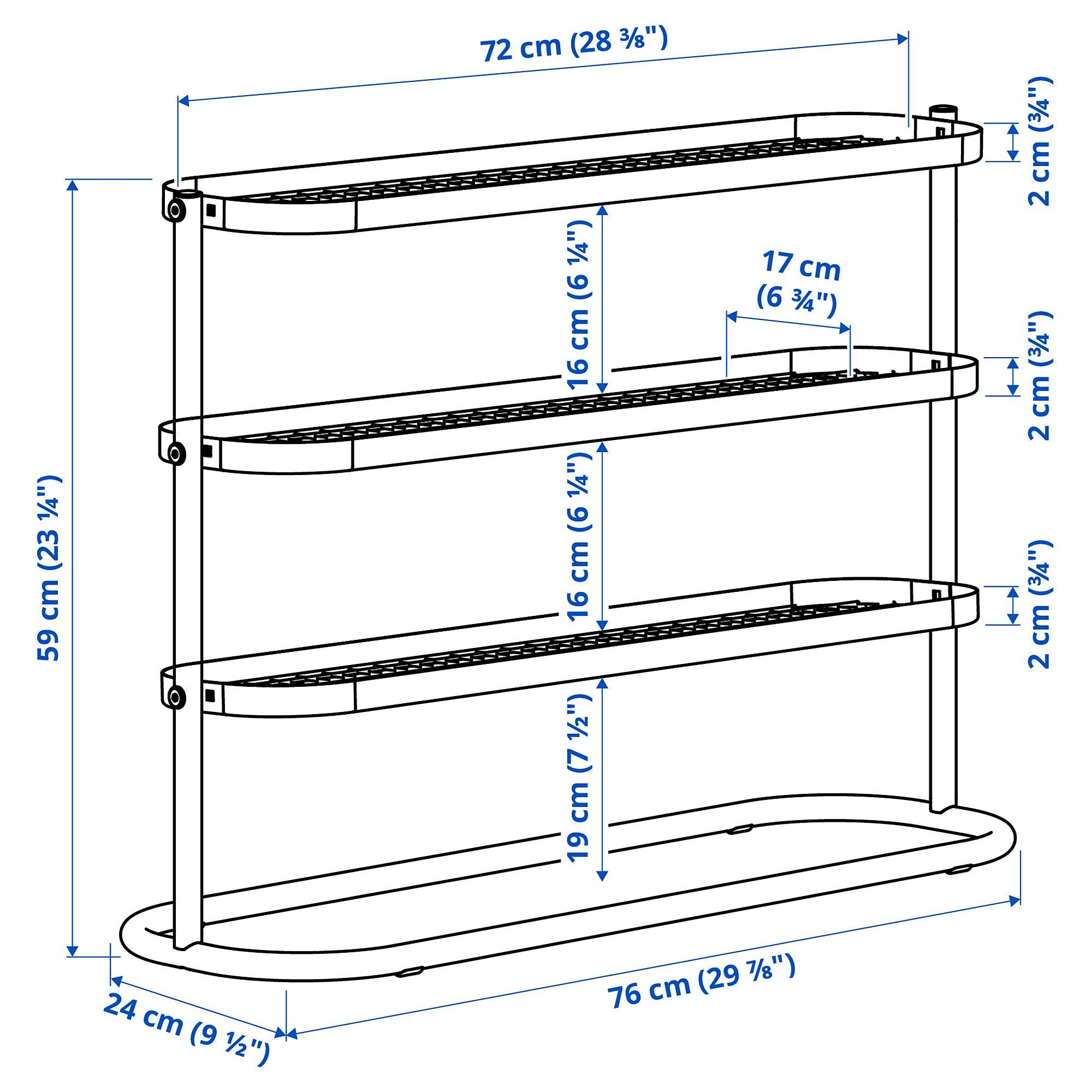 картинка Обувной шкаф ALGANAS IKEA, 76x24x59 см, черный от магазина Одежда+