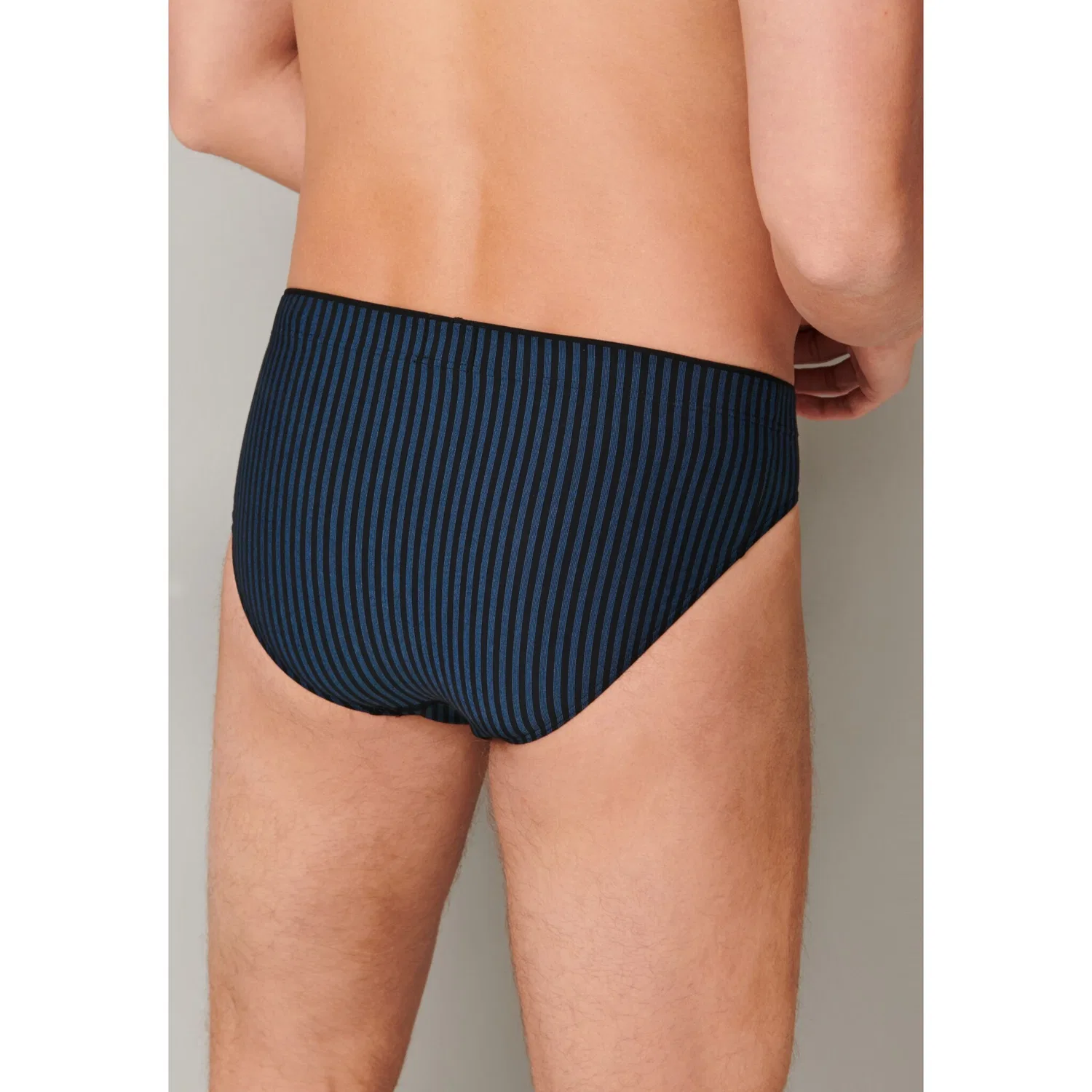 картинка Мужской мини-слип в полоску Long Life Soft Schiesser, Blue от магазина Одежда+