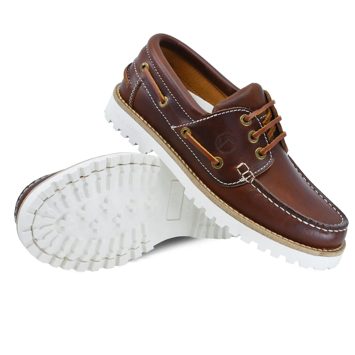 картинка Женские топсайдеры Seajure, Brown And White от магазина Одежда+