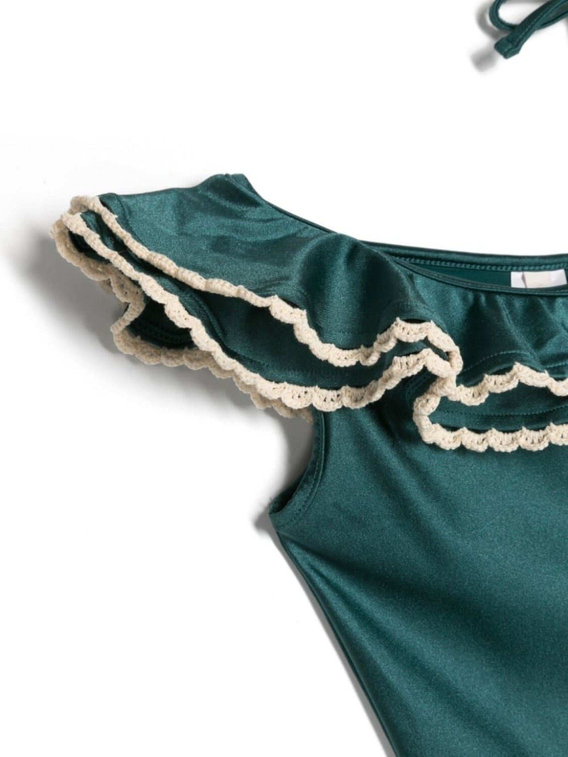 картинка ZIMMERMANN Kids купальник с оборками, зеленый от магазина Одежда+