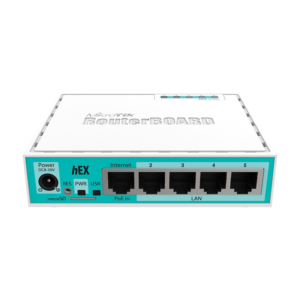 картинка Маршрутизатор MikroTik hEX, RB750Gr3, белый/зеленый от магазина Одежда+
