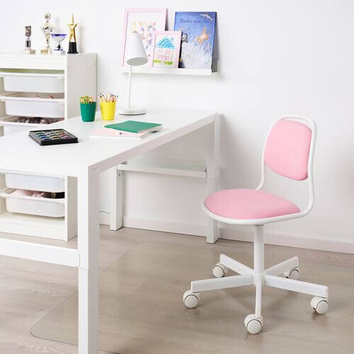 картинка Детский стул Ikea Orfjall, белый/розовый от магазина Одежда+