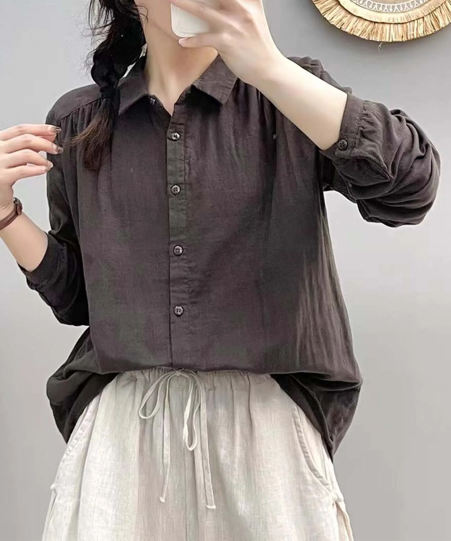 картинка Хлопковая рубашка Aimoha - Select -, Dark Gray от магазина Одежда+