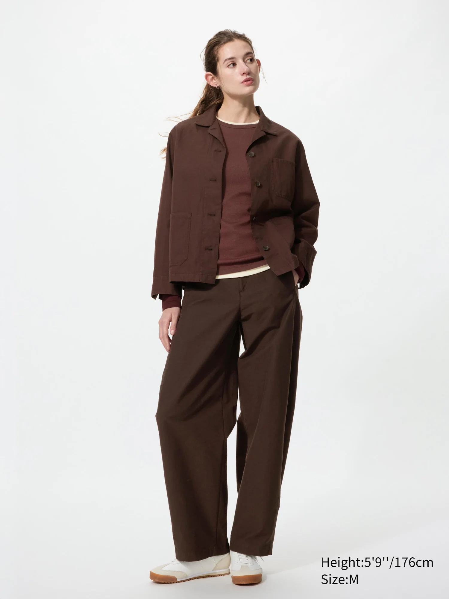картинка Куртка Uniqlo Linen Blend, 37 коричневый от магазина Одежда+