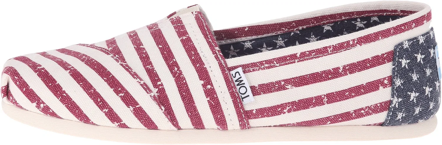 картинка Женские эспадрильи с веревочной подошвой TOMS, Bandiera Americana In Tela от магазина Одежда+