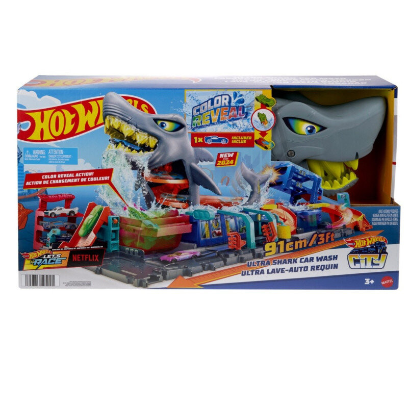 картинка Hot Wheels, City Ultra Set, Shark Wash от магазина Одежда+