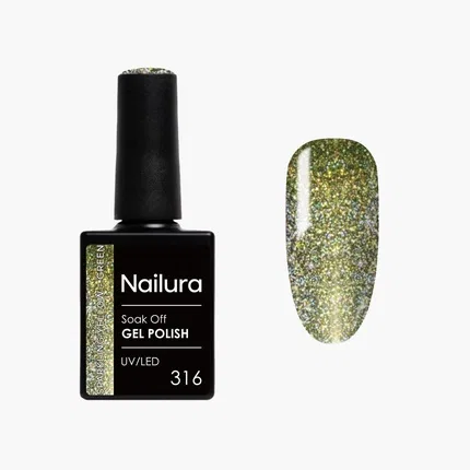 картинка Гель-лак 10 мл Sparkling Yellow Green, Nailura от магазина Одежда+