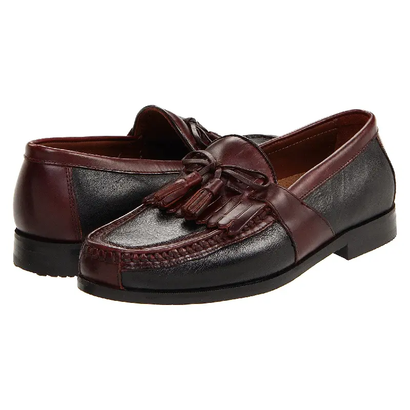 картинка Лоферы Aragon Kiltie Tassel Loafer Johnston & Murphy, черный/бордовый от магазина Одежда+