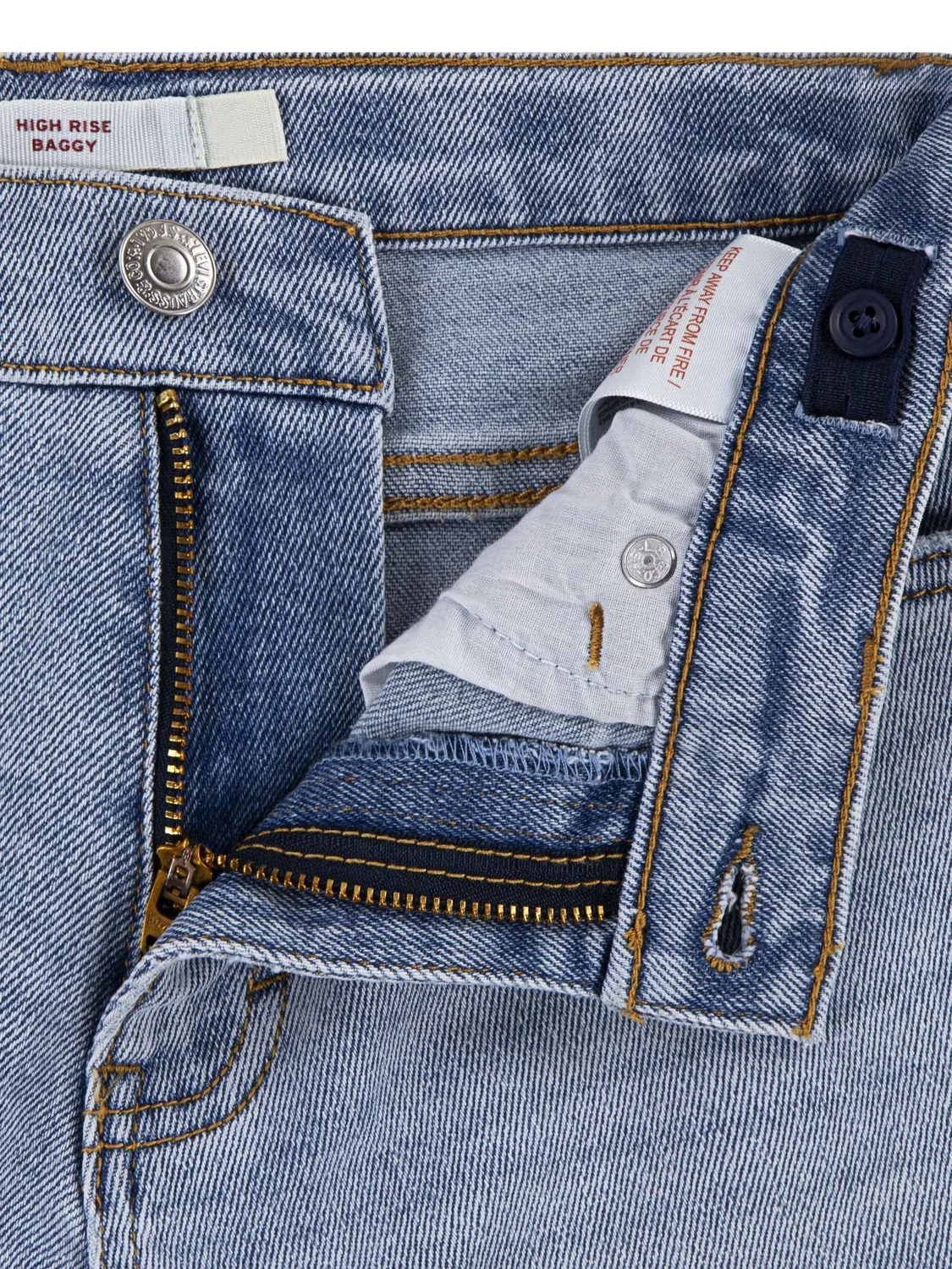 картинка Джинсы с высокой посадкой свободного кроя Levi's, синие от магазина Одежда+