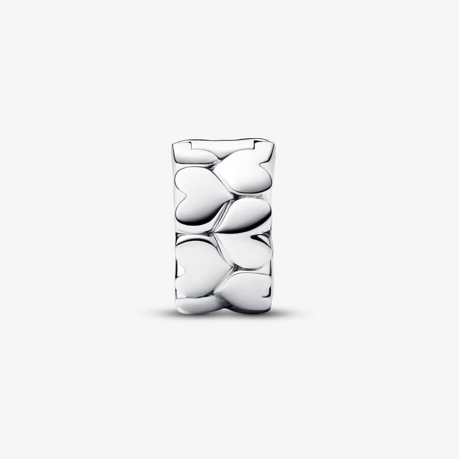 картинка Шарм-клипса Pandora Moments Heart Pattern, серебро от магазина Одежда+