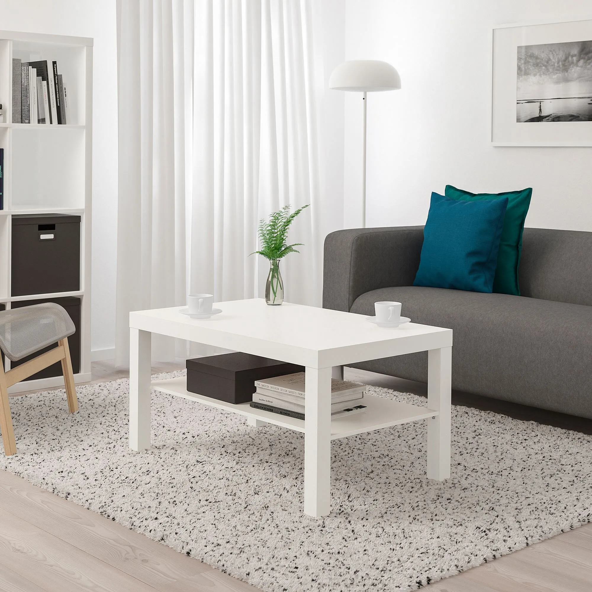 картинка Журнальный столик, белый, 90x55 см, LACK IKEA от магазина Одежда+