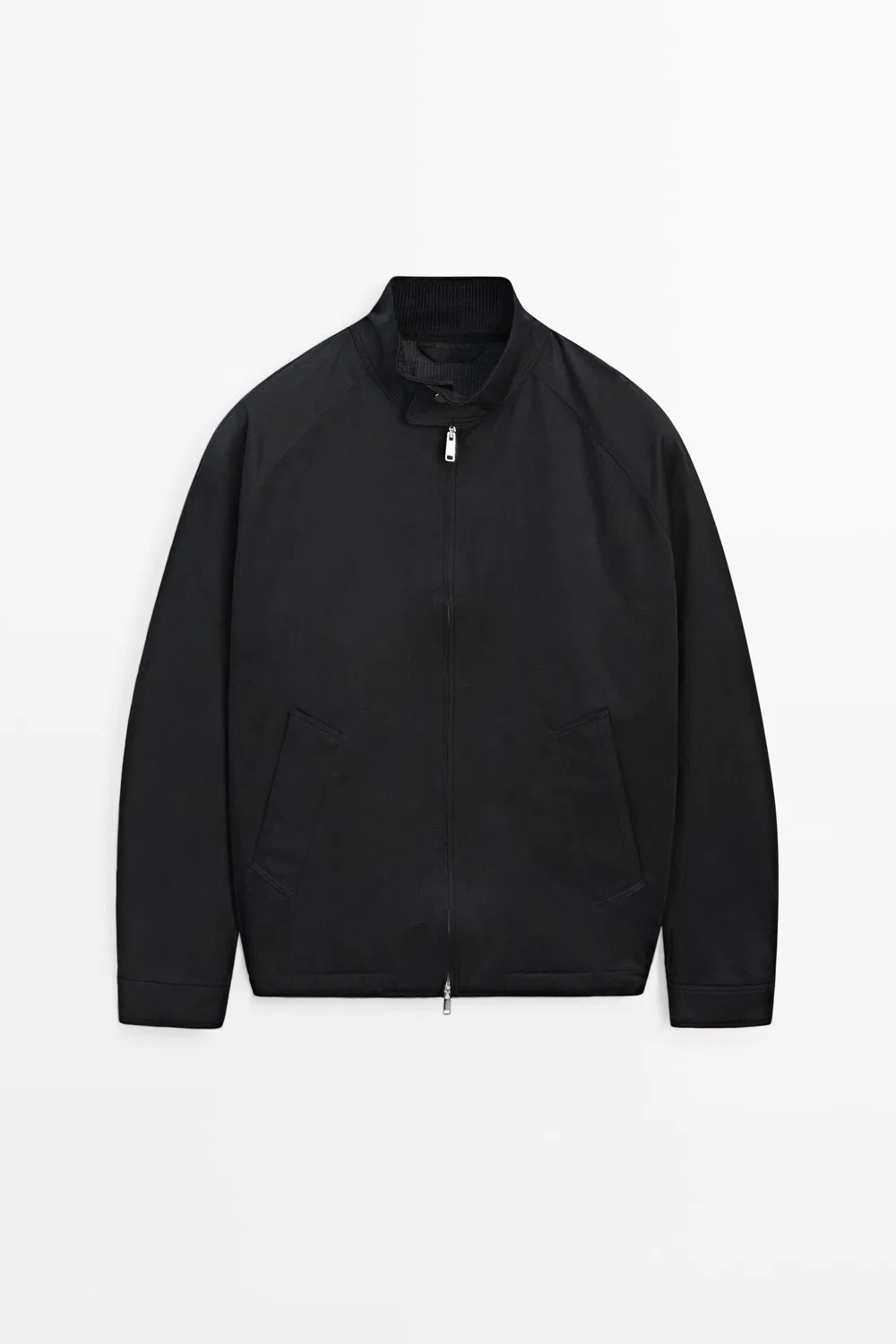 картинка Куртка-бомбер Massimo Dutti With Collar Detail, темно-синий от магазина Одежда+