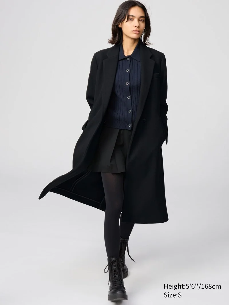 картинка Пальто Uniqlo Long, 09 черный от магазина Одежда+