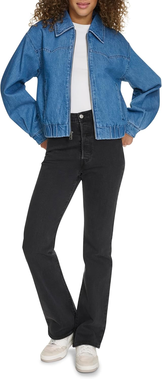 картинка Куртка-бомбер Levi's Western Denim, средне-синий деним от магазина Одежда+