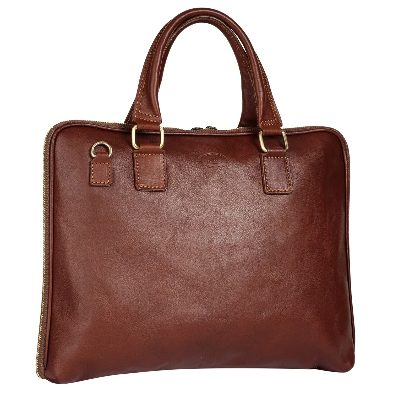 картинка Кожаный портфель с двумя отделениями Piké, Brown от магазина Одежда+