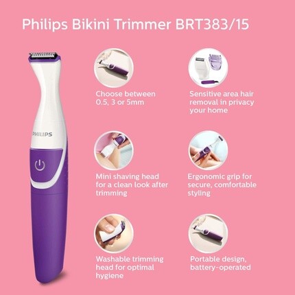 картинка Brt383/15 Триммер Bikinigenie, фиолетовый, 1 шт., Philips от магазина Одежда+