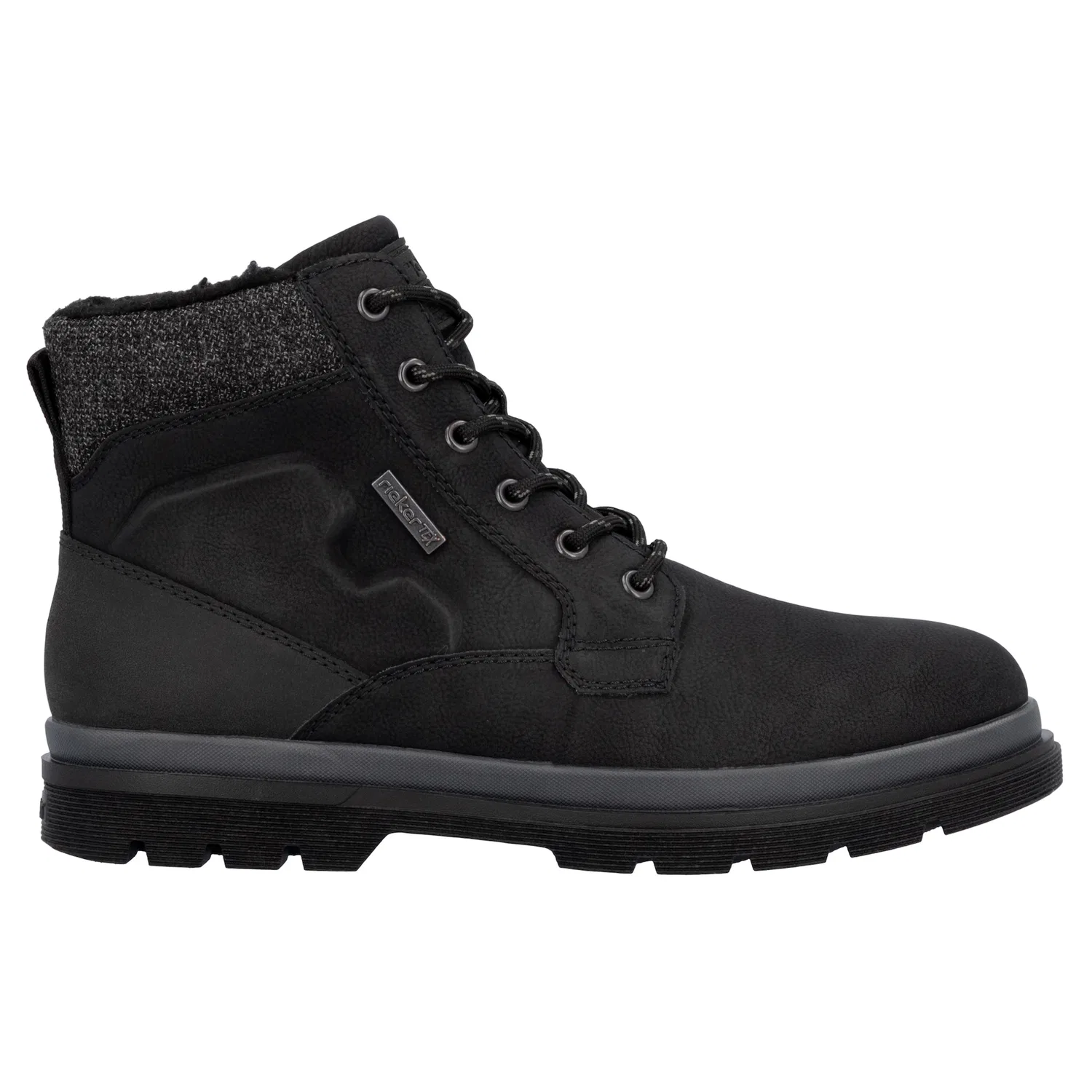 картинка Мужские зимние дутики с мембраной Rieker, Black/Gray от магазина Одежда+
