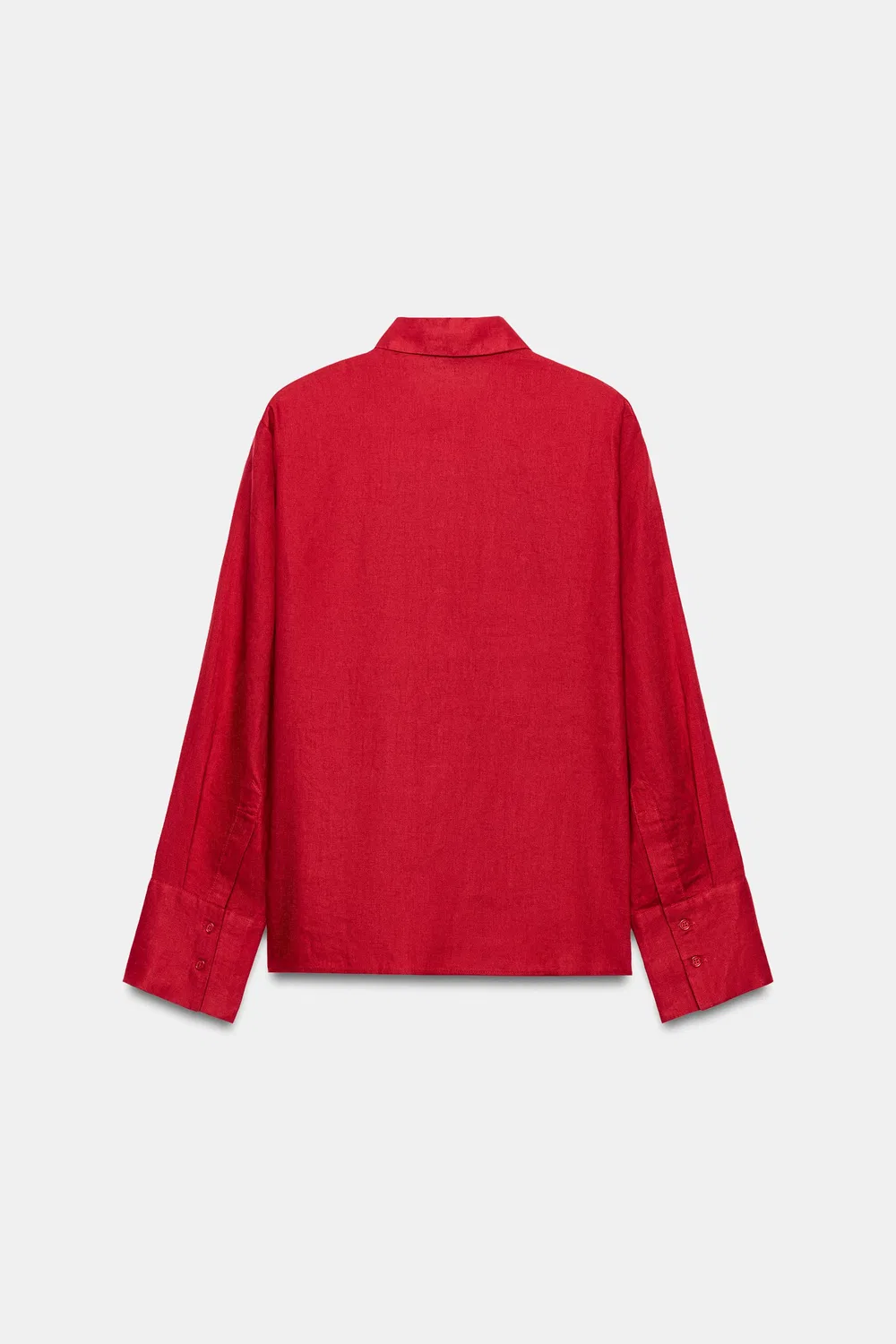 картинка Рубашка из 100% льна из коллекции ZW. ZARA, Red от магазина Одежда+