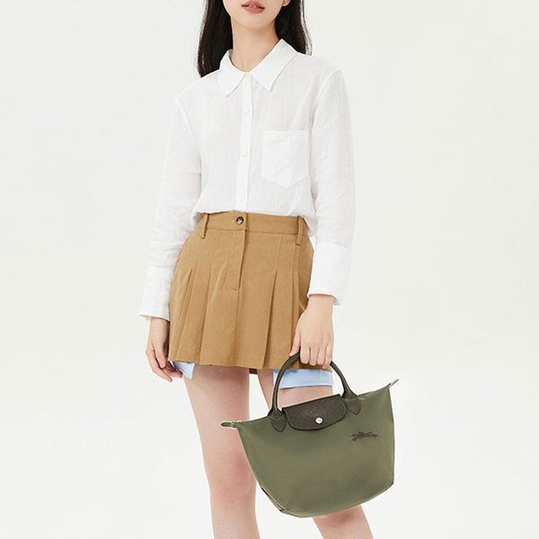 картинка Сумка-тоут Longchamp Le Pliage Green S, темный хаки от магазина Одежда+