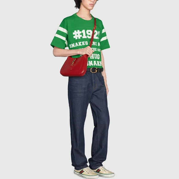 картинка Мужская футболка Gucci с фирменным принтом, зеленый от магазина Одежда+