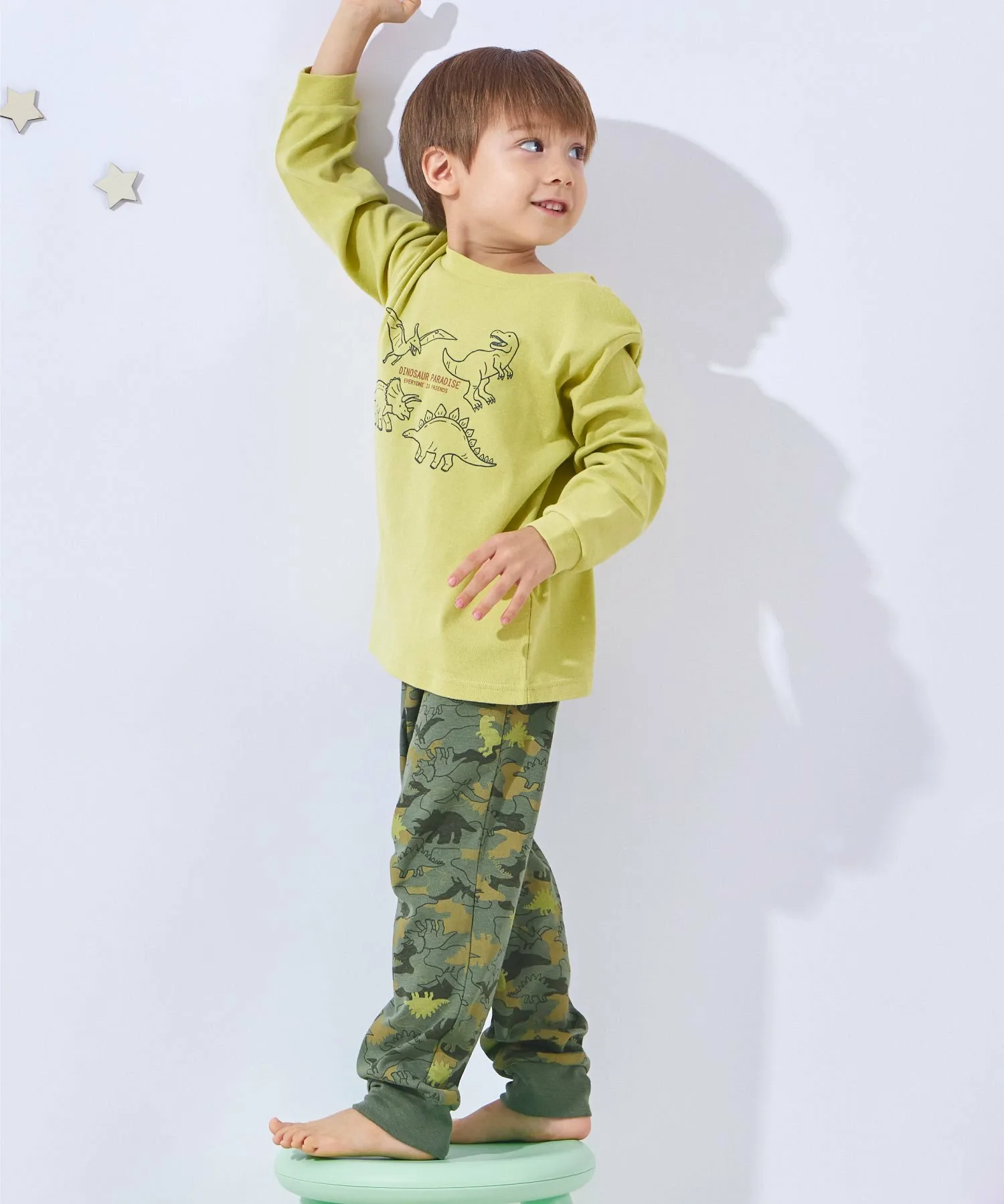 картинка Домашняя одежда для мальчиков Ever Closet, Light Green Dinosaur от магазина Одежда+