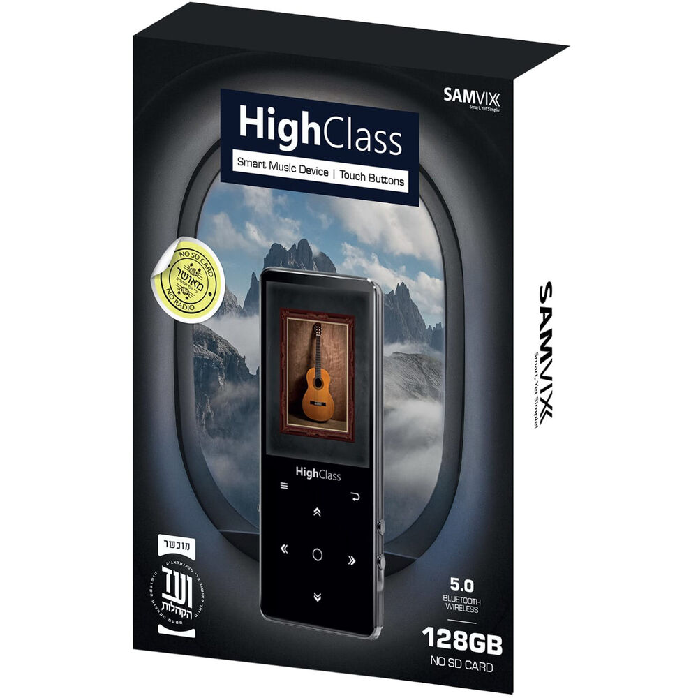 картинка Кошерный MP3-плеер Samvix HighClass 128 ГБ (черный) от магазина Одежда+