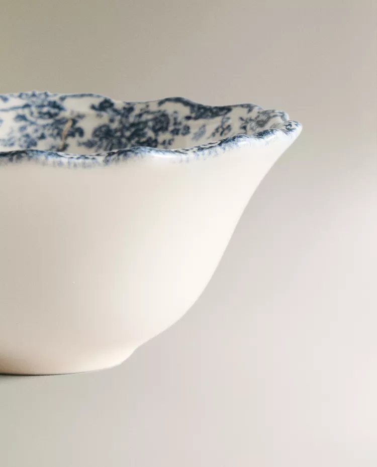 картинка Чаша Zara Home Floral Earthenware Snack, синий от магазина Одежда+