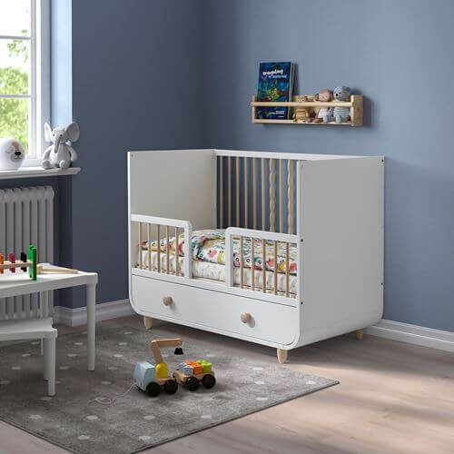 картинка Кроватка детская Ikea Myllra, 60x120 см, белый от магазина Одежда+