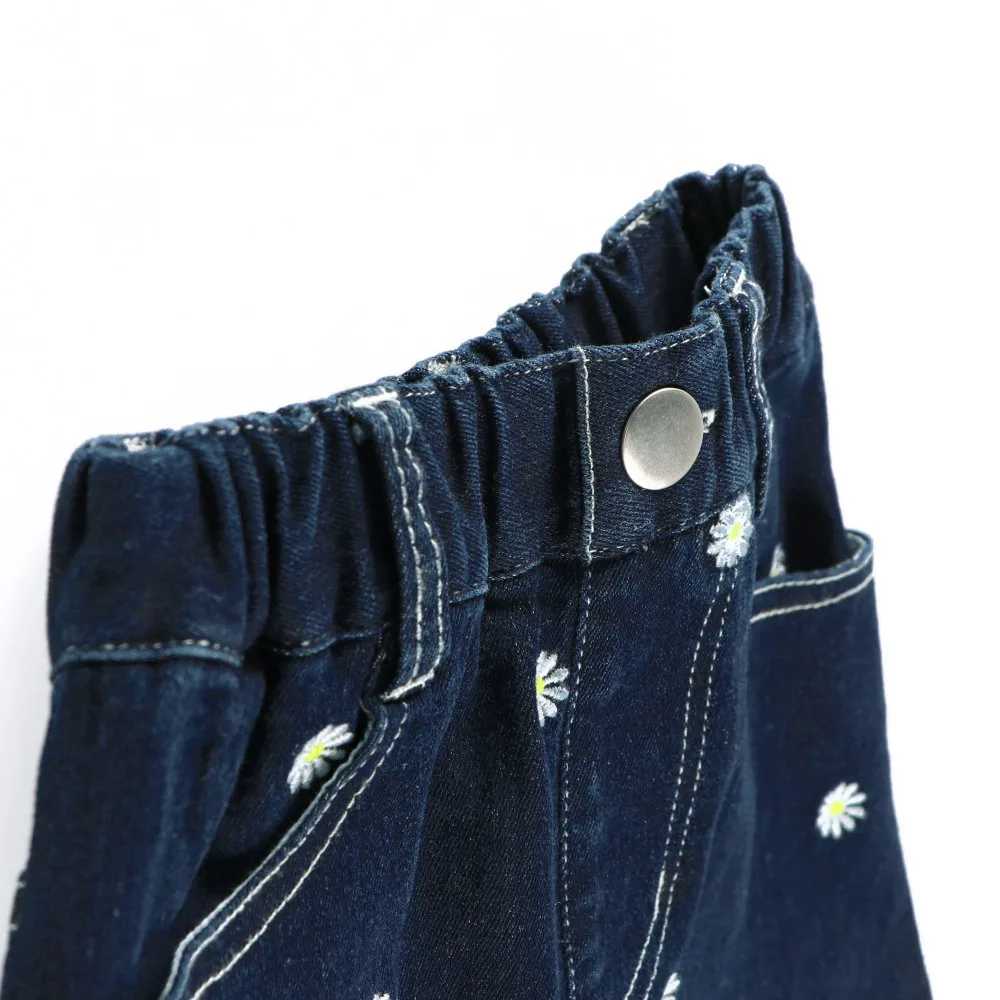 картинка Джинсовая юбка с цветочной вышивкой Branshes, Navy blue от магазина Одежда+
