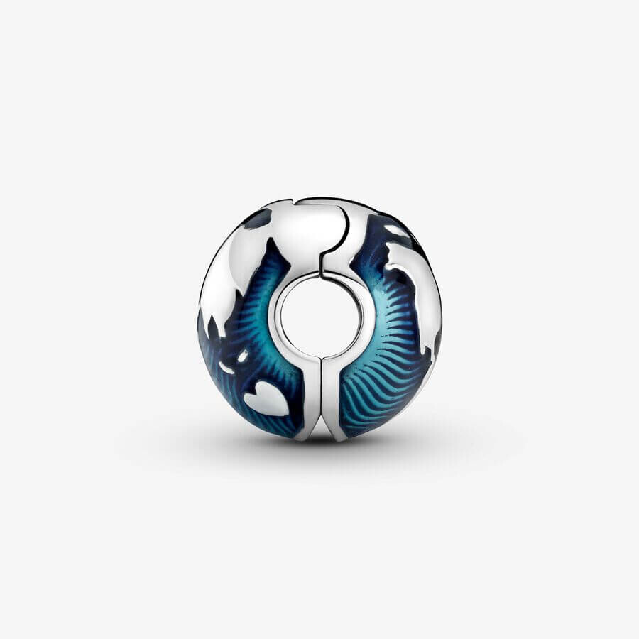 картинка Шарм-клипса Pandora Moments Globe, серебро/синий от магазина Одежда+