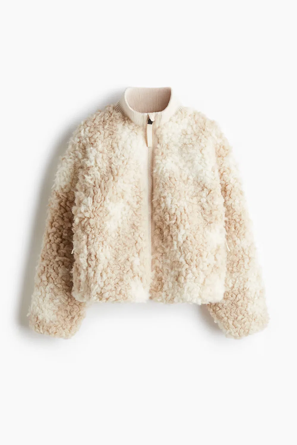 картинка Спортивная куртка из плюшевого флиса H&M, Beige от магазина Одежда+