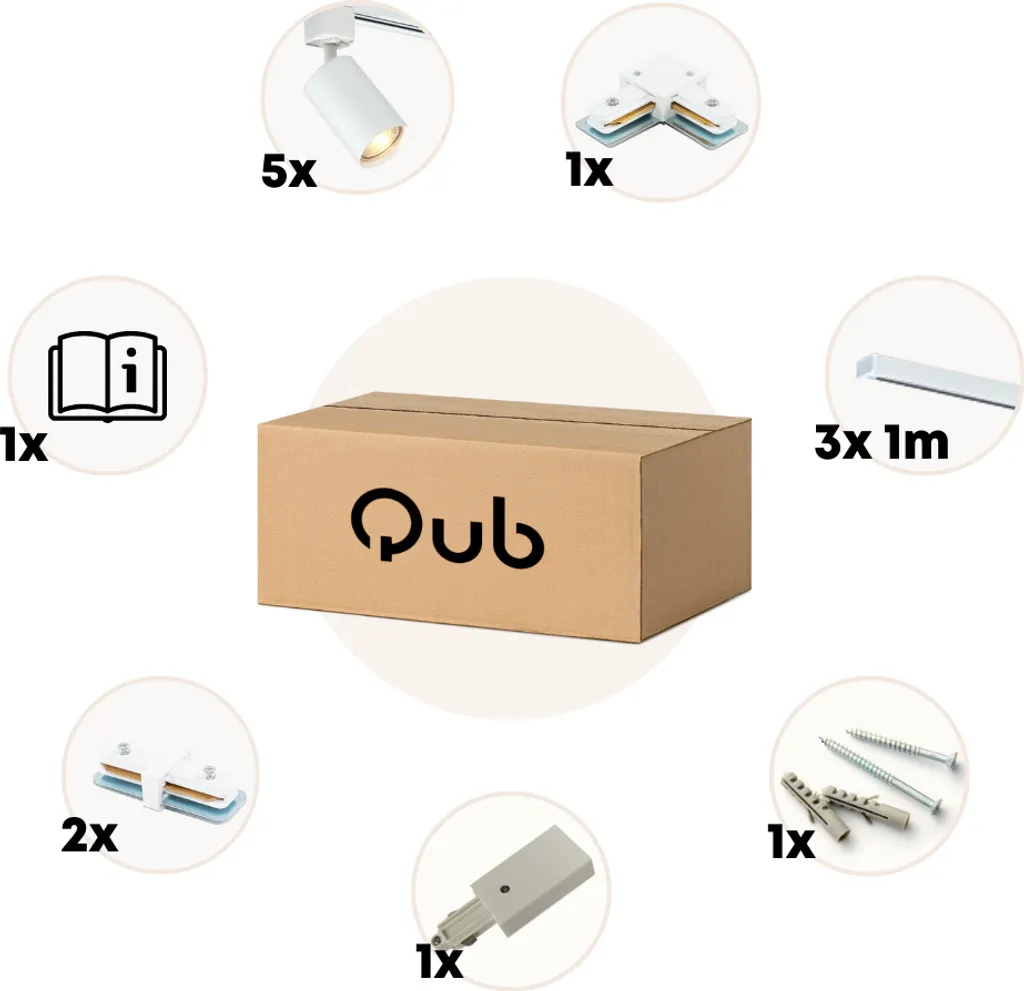 картинка Светодиодноео трековое освещение Qub от магазина Одежда+