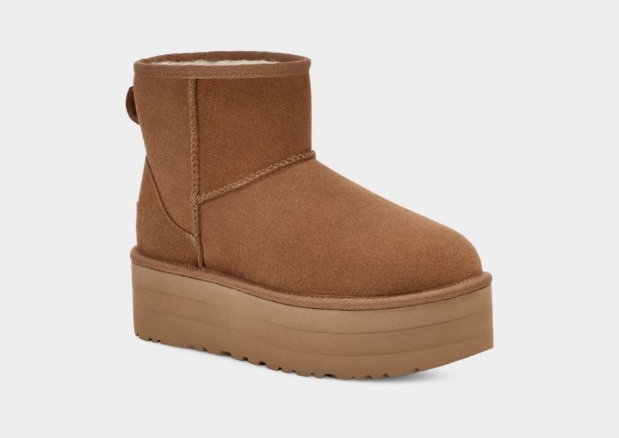 картинка UGG Classic Mini Platform, каштановый от магазина Одежда+