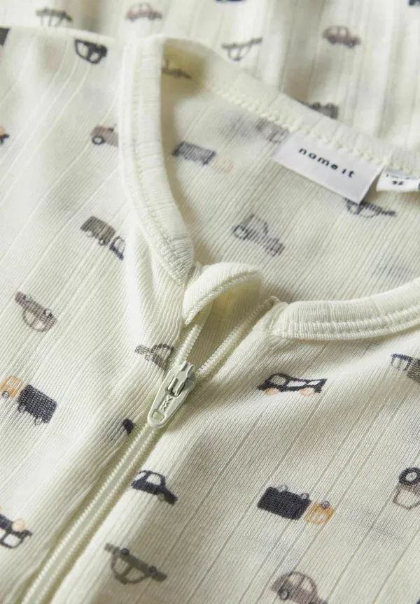 картинка Комбинезон шерстяной Nightsuit merino wool Name It, Snow white, белый от магазина Одежда+