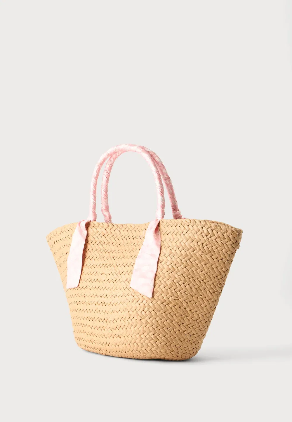 картинка Соломенная пляжная сумка Guess, Beige/Light Pink от магазина Одежда+