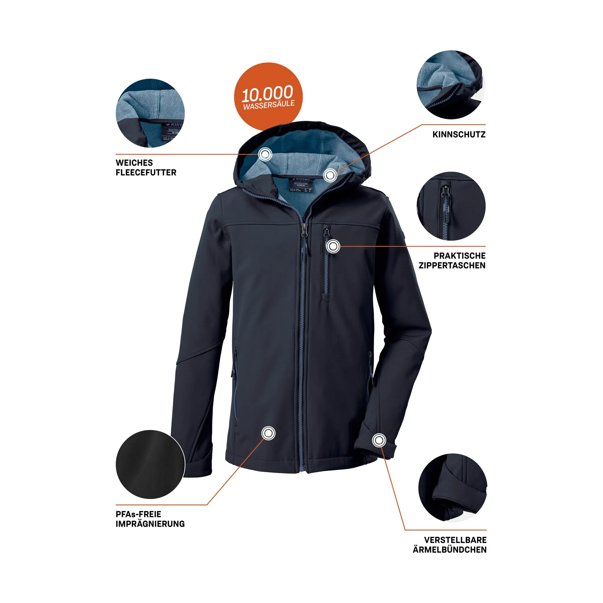 картинка Куртка Killtec Softshell «Куртка Softshell для мальчиков», цвет navy от магазина Одежда+