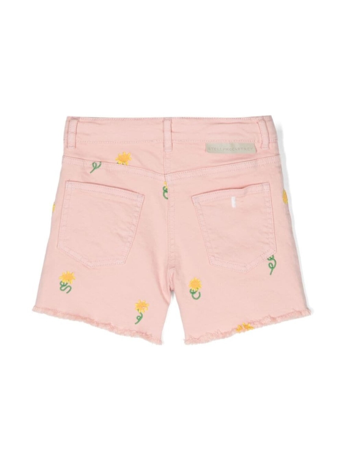 картинка Stella McCartney Kids джинсовые шорты с цветочной вышивкой, розовый от магазина Одежда+