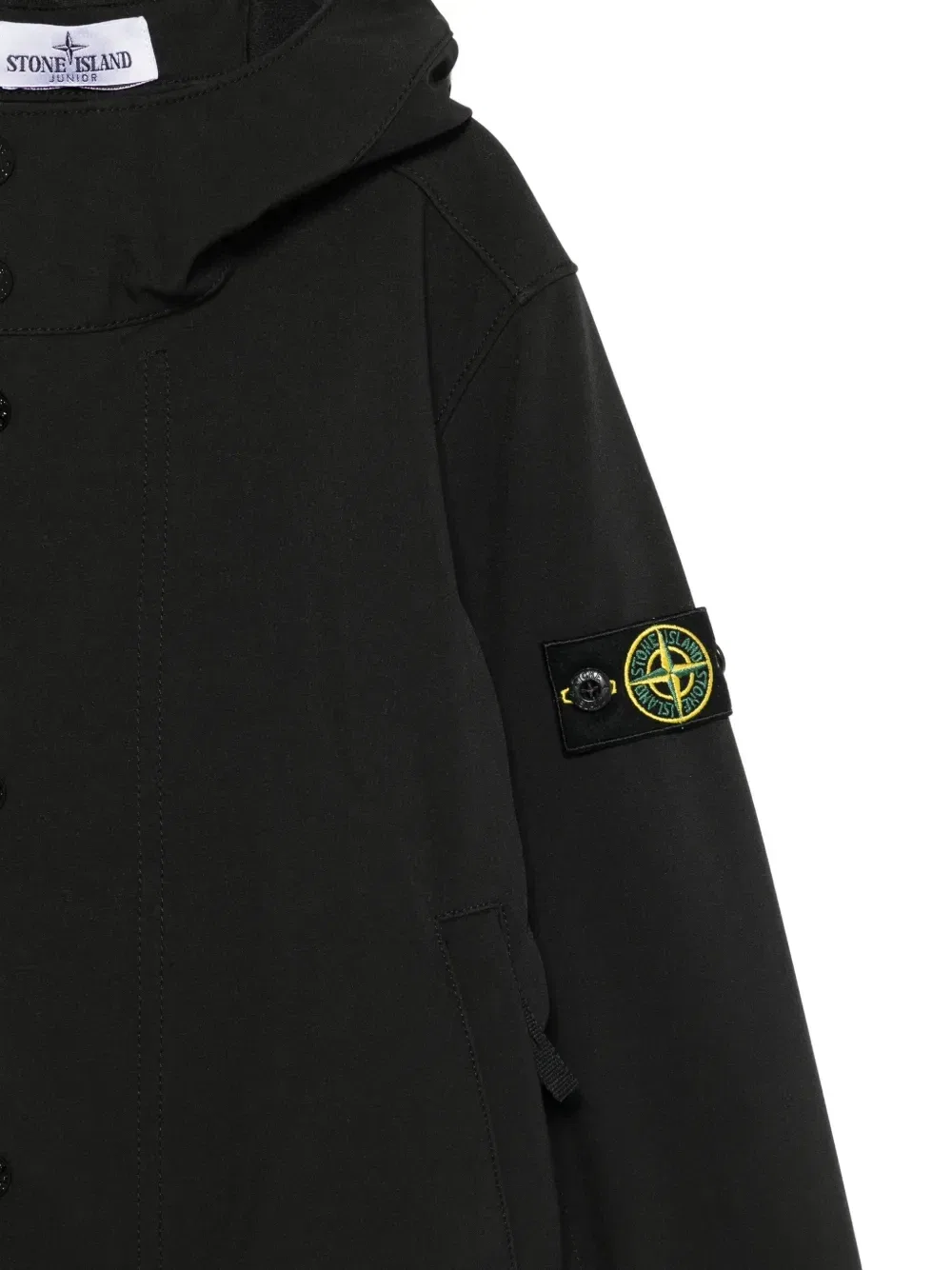 картинка Куртка с капюшоном Stone Island Junior, черный от магазина Одежда+